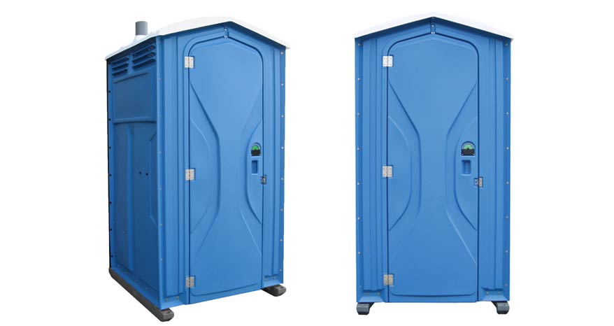 Long-term porta potty units on site in Mesquite, Texas